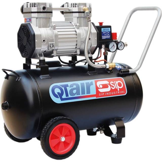 SIP QT AIR DD 1.5hp 50L Ultra Low Noise Oil-Free Direct Drive Compressor - Black