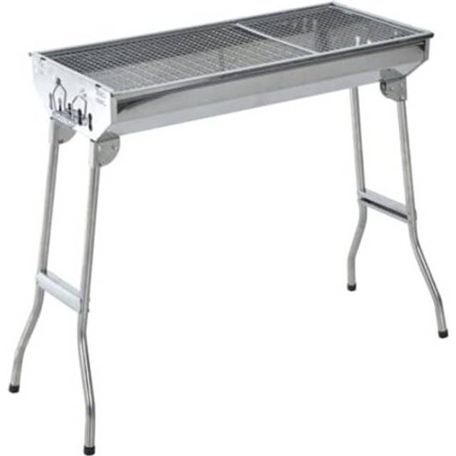 Large Stainless Steel Charcoal BBQ Grill Portable Folding Outdoor
