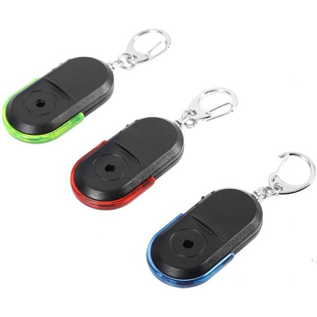 Anti-Lost Alarm Key Finder Useful Whistle LED Light Locator Finder Keychain