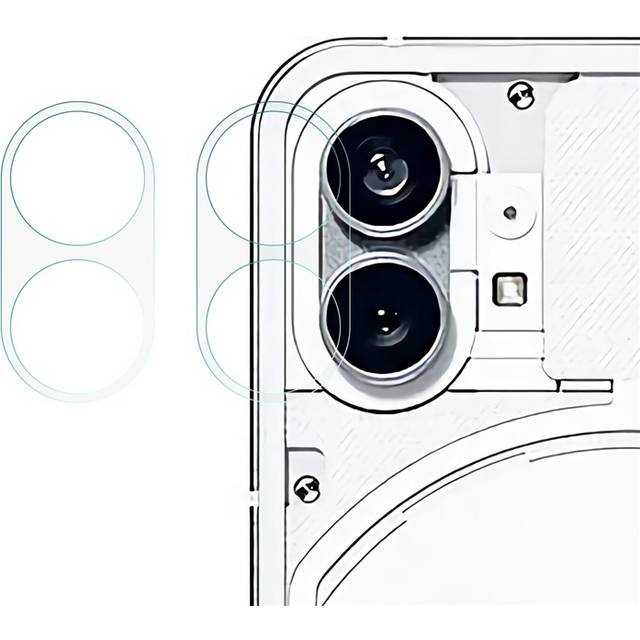 [2-PACK] Nothing Phone 1 Kameralinsskydd i HÃ¤rdat glas 3D - Clear