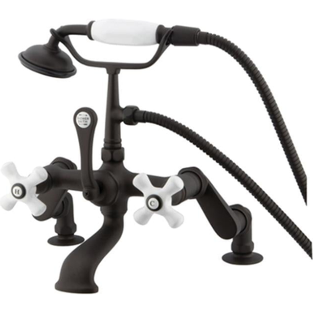 Clawfoot Tub Filler With Hand Shower - Oil Rubbed Bronze Finish