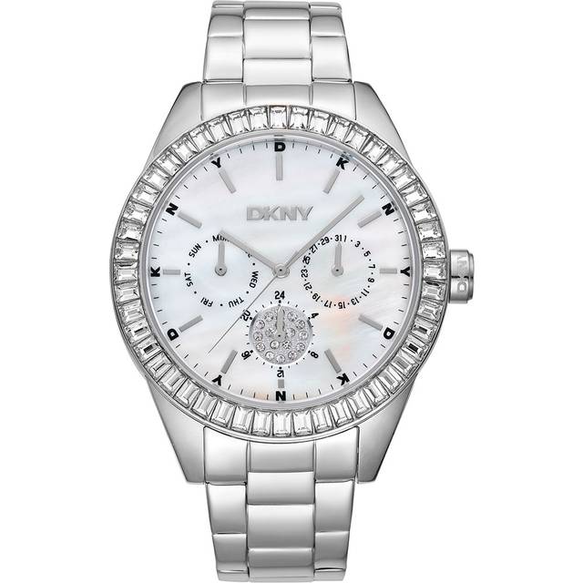 DKNY, Watches, female, Gray, ONE SIZE, Elegant Quartz Chronograph Steel Watch