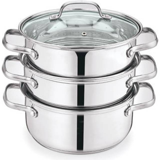 George Home Heavy Gauge 3 Tier Steamer Stainless Steel