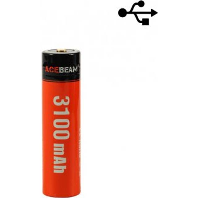Batteri Acebeam 18650 3100mAh med Usb-C