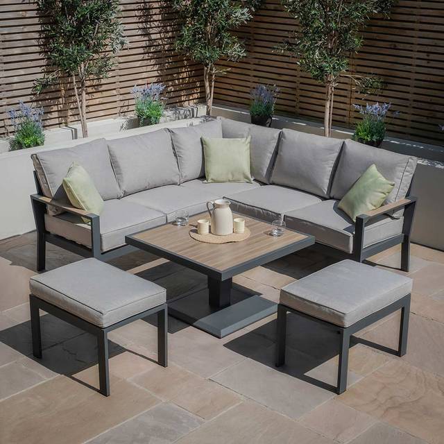 Very Home Vancouver 3-Piece Corner Rattan Set - Dark Brown
