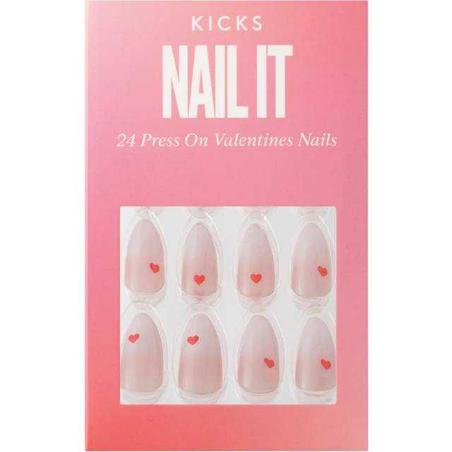 Press On Nails Valentines Hearts