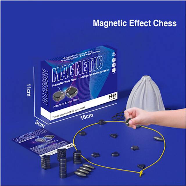 Magnetic Chess Game - Magnetic Board Game - Fun Magnetic Board Game - Puzzle Strategy Game - Christmas Gift for Kids