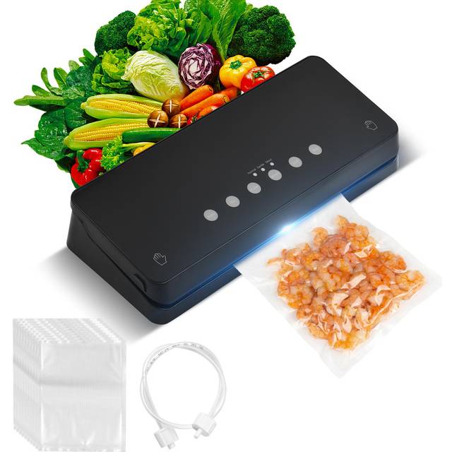 2-in-1 Auto Food Vacuum Sealer Machine for All Food Storage and External Vacuum Seal 60kPa Suction EU plug