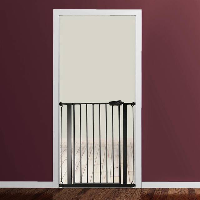 Child and Pet Safety Baby Gate - Black (104cm H x 82.6cm W x 4cm D)