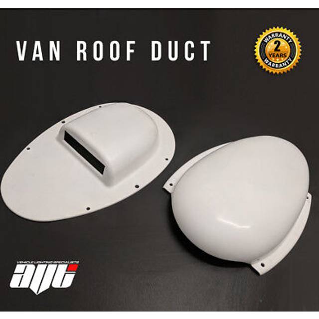 Low profile white roof air duct vent ventilator horsebox caravan transit bus 4x4