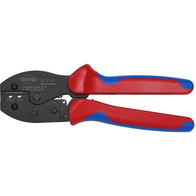 Knipex KNP975242 8.5 in. Force Crimp Pliers Tool for MC4 & MC4 EVO 2, Blue & Red