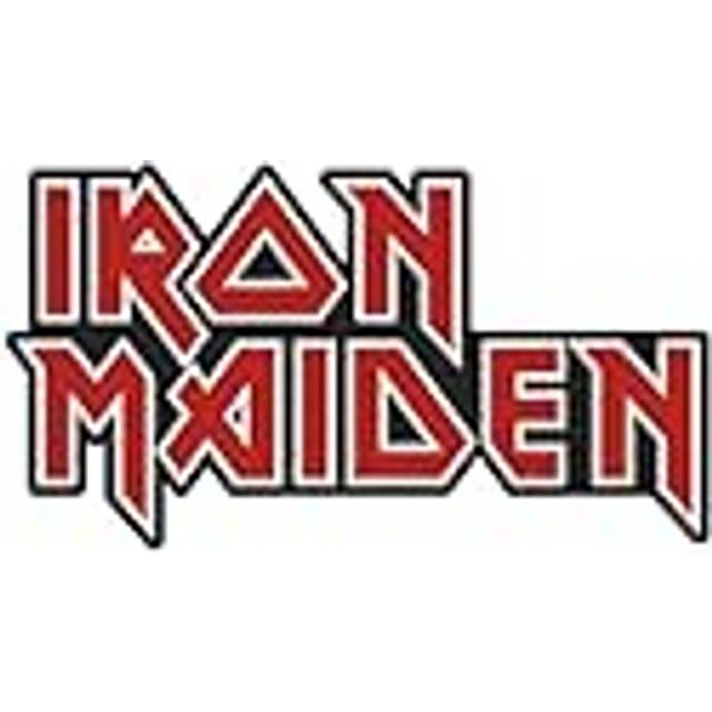 Iron Maiden Woven Patch Logo Cut Out new Official Red
