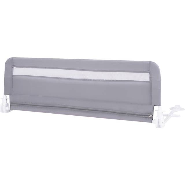 100 CM/120 CM Foldable Baby Bed Rail with Removable Washable Cover and Safety Strap-Grey-120 cm