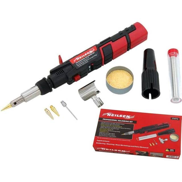 Neilsen electronics soldering iron gas solder appliances with tips set