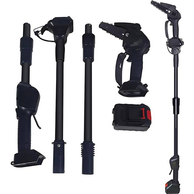 21V Electric Pruning Shears Cordless Telescopic 6 Inch Tree Trimmer Angle Adjustable Branch Cutter 1.3m EU plug