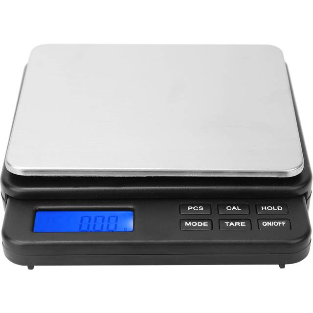 High Precision Mini Digital Kitchen Scale Electric Weighing Scale with Blue Backlit Display svart