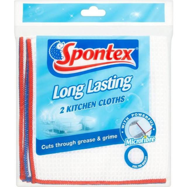 Spontex Long Lasting Kitchen Cloths (Pack of 2)