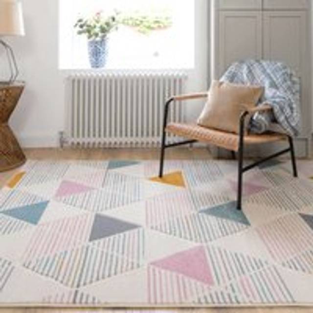 Pastel Pentagon Living Room Rug - Topaz - 80cm x 150cm - Multicolour