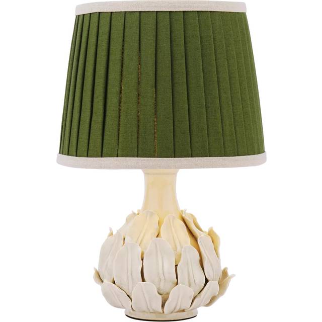Joules Chatsworth Small Ceramic Leaf Table Lamp, Natural Cream