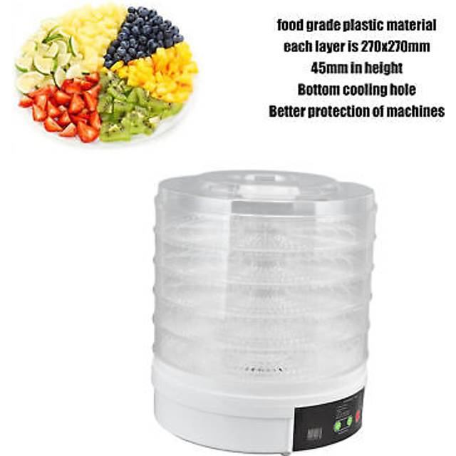 Food Dehydrator Food Grade 350W 50Hz 5 Trays Knob Control Electric Food Dryer Machine with Lid for