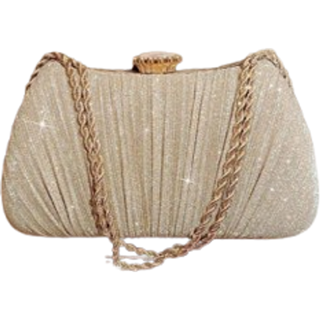 SHEIN An Elegant Metal Wire Box Shape Evening Clutch Bag, Fashioned With Metal Chain Decoration, For Parties, Formal Functions, Proms And Evening Gowns, Par