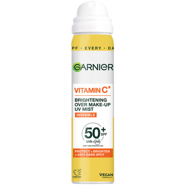 Garnier Vitamin C Brightening Over Make-Up UV Mist Invisible with SPF50+ and Vitamin C 75ml