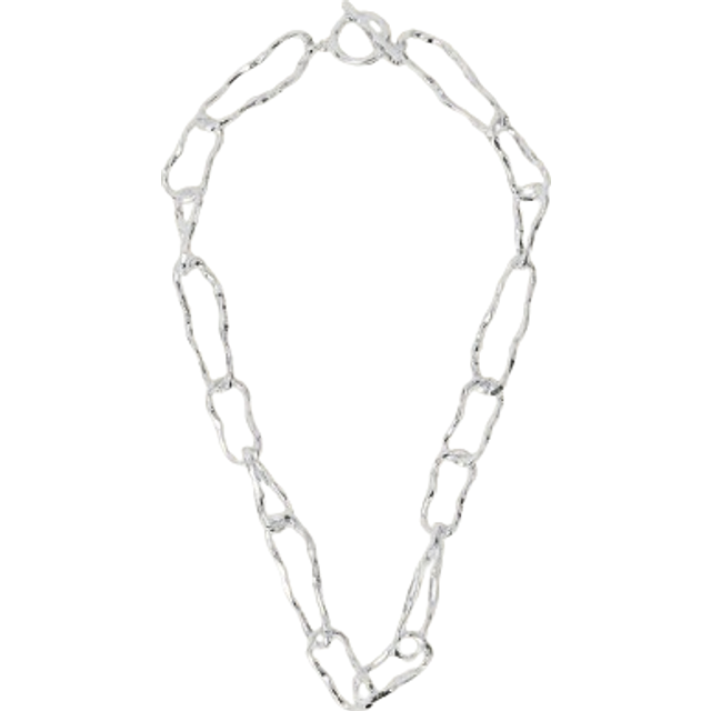 Multicolour Sterling Silver-plated Chunky Chain T-bar Necklace - Accessorize - One Size