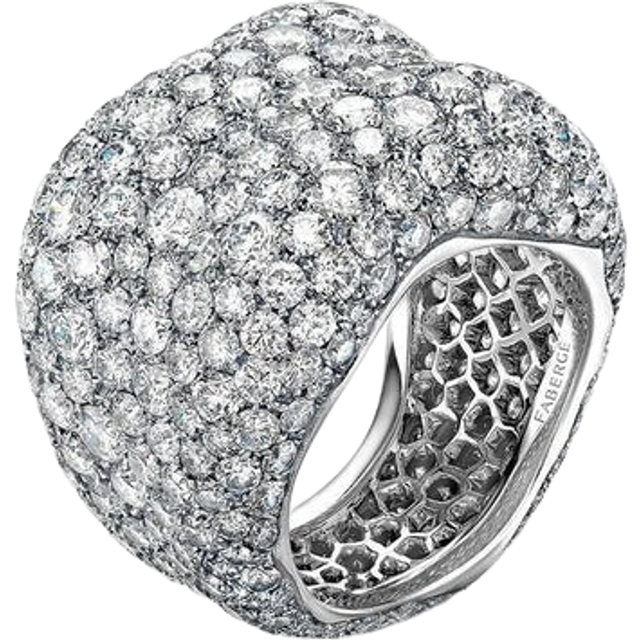 Faberge Emotion 18ct White Gold Diamond Ring - 57