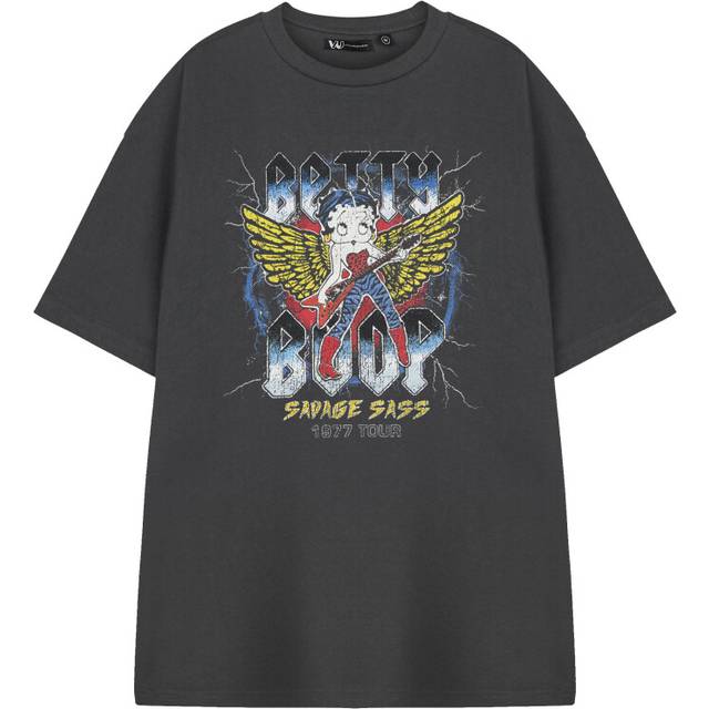 (Medium) Betty Boop Short Sleeved T-Shirt (Womens Grey)
