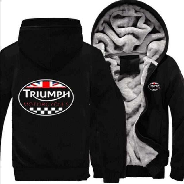 (Black, L) TRIUMPH Warm Jacket Coat Thicken Zip Cardigan