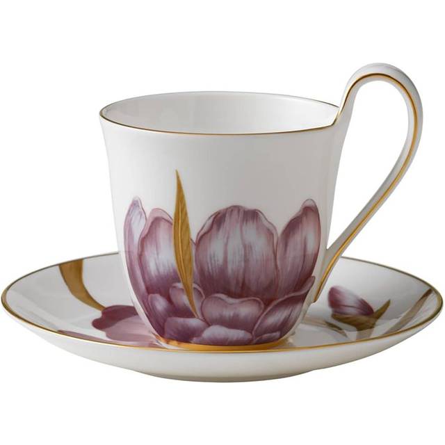 Imported Royal Copenhagen Flora High Handle Cup Saucer 270ml Iris 1017552 [Regular Product] & Approx. iris färg