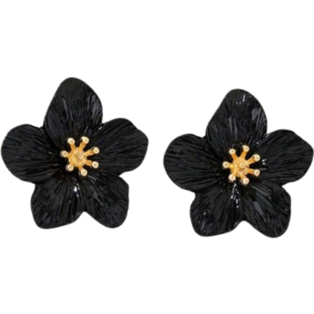 SHEIN 1 Pair Elegant Multicolor Dopamine Flower Shaped Stud Earrings For Women, Wedding Gift