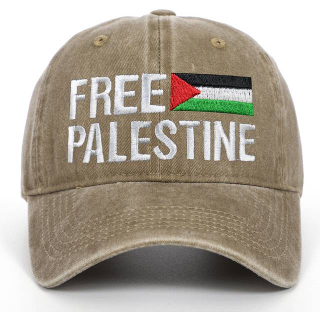 (Khaki) Free Palestine Support Palestine Hat Adjustable Baseball Cap for Unisex Men&Women