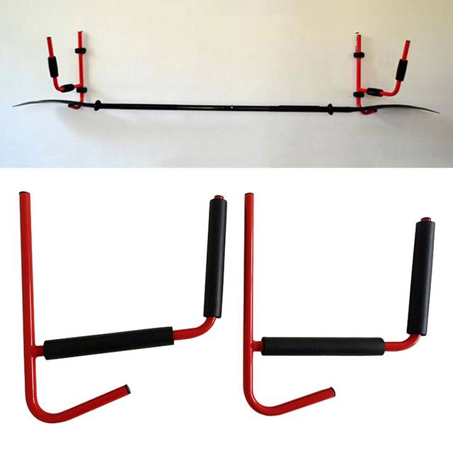 Indoor Kayak Storage Hook Wall Mounting Holder Canoe Carrier Kayak Ladder Wall Bracket Surfboard Accessory Red