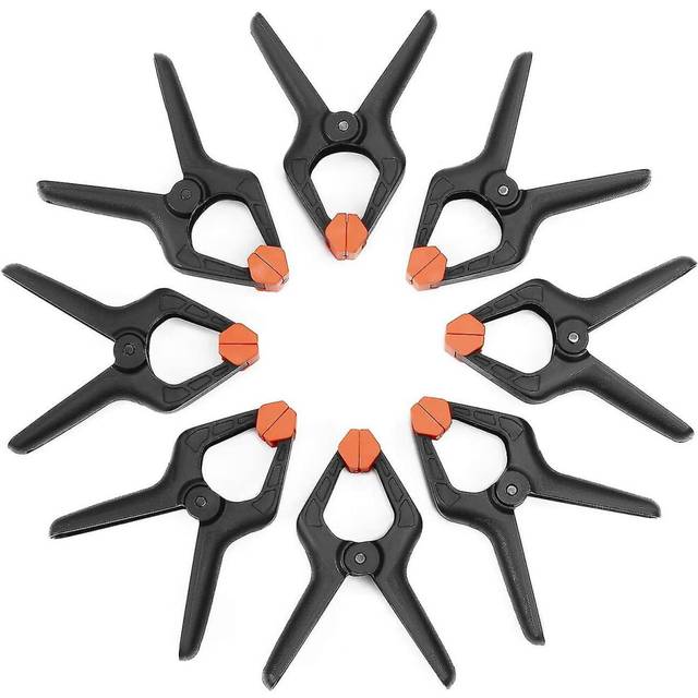 (As show, One size) Plastic Spring Clamps, 8 Pieces, Opening Up To 25.4mm, Clamping Clamp