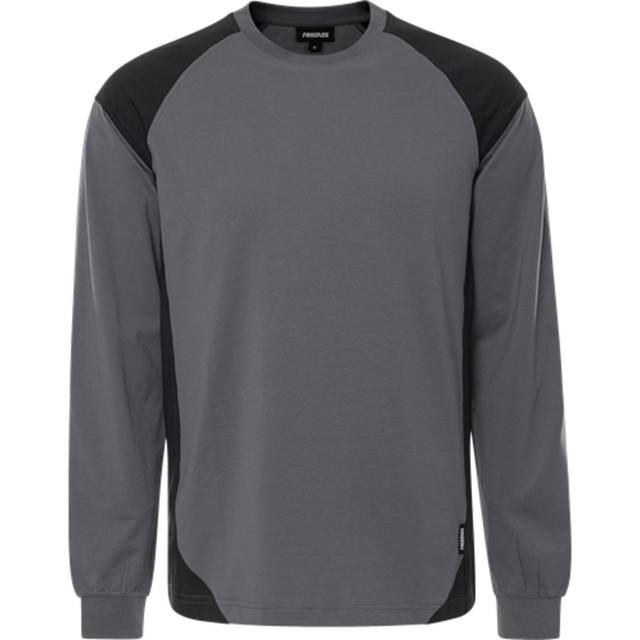 Fristads T-Shirt Lång Ärm 7071 GTM Svart/Hivis Gul XS - (XS)