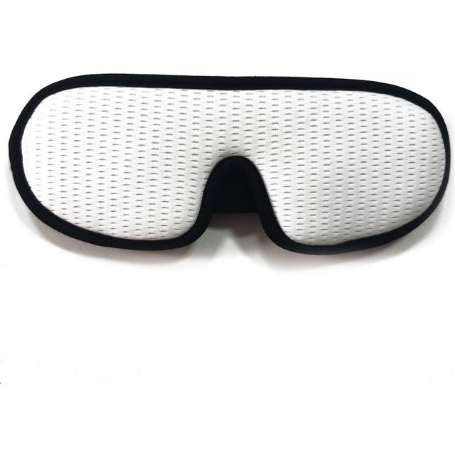 3D Sleep Eye Cover Stress Relief Relax Lightproof with Adjustable Strap Soft Sleeping Eye Cover white