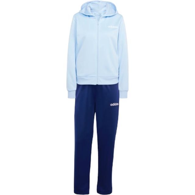 adidas – Essentials – Ljusblå träningsoverall med linjär logga