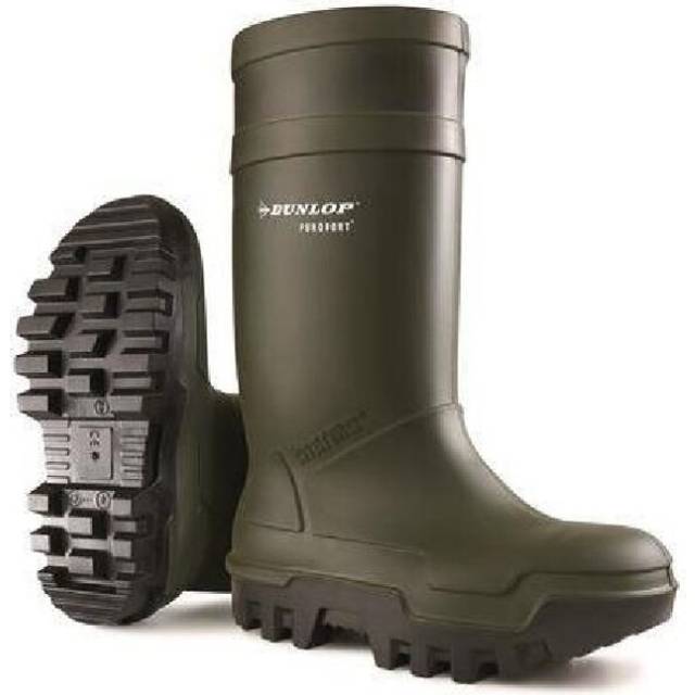 (7 UK, Green) Dunlop C662933 Purofort Thermo + Full Safety Wellington / Womens Boots / Safety Wellingtons