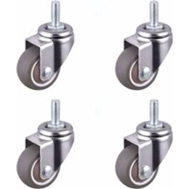 Tpe silent caster flat wheel universal wheel 4pcs 1 inch universal screw M615