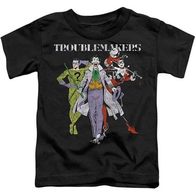 Trevco Sportswear BM3486-TT-3 Batman Original Gangsters Toddler Short Sleeve T-Shirt, Black - Large 4T