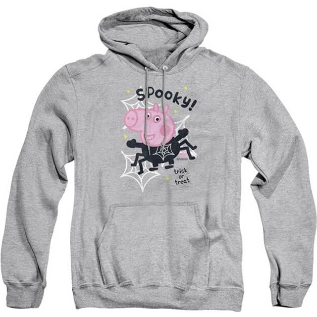 Trevco Sportswear HBRO1463-AFTH-5 Peppa Pig George Spider Adult Pullover Hoodie, Athletic Heather - 2X