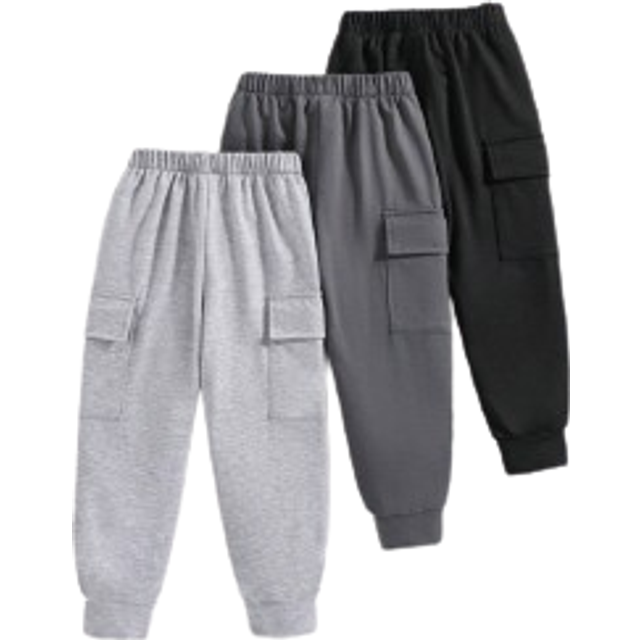 SHEIN 3pcs Young Boy Solid Color Soft & Comfortable Casual Pants With Side Pockets