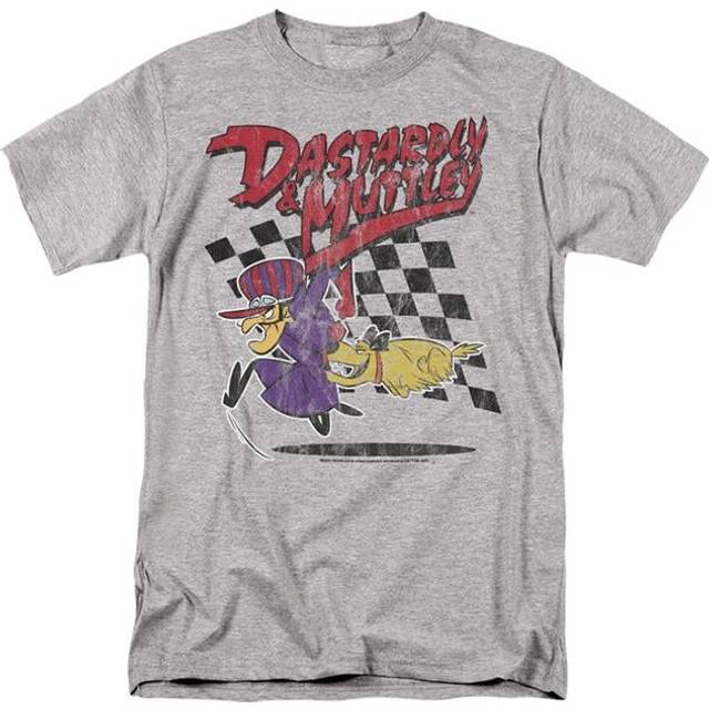 Trevco Sportswear HNB448-AT-8 Wacky Races Dastardly & Muttley 1 Adult Regular Fit Short Sleeve T-Shirt, Athletic Heather - 5X
