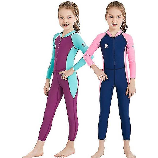 (Dark Green, S) Kids Girls Boys Wetsuit Full Body Neoprene Thermal Swimsuit 2.5mm For Toddler Youth Children Teen  Stcyv