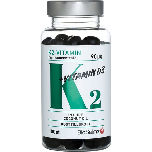 BioSalma K2/ D3-vitamin, 100 st