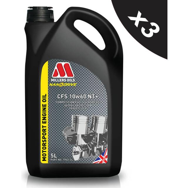 MILLERS 10W-60 Fully Synthetic Engine Oil Triple Ester M Sport Racing 3x5L