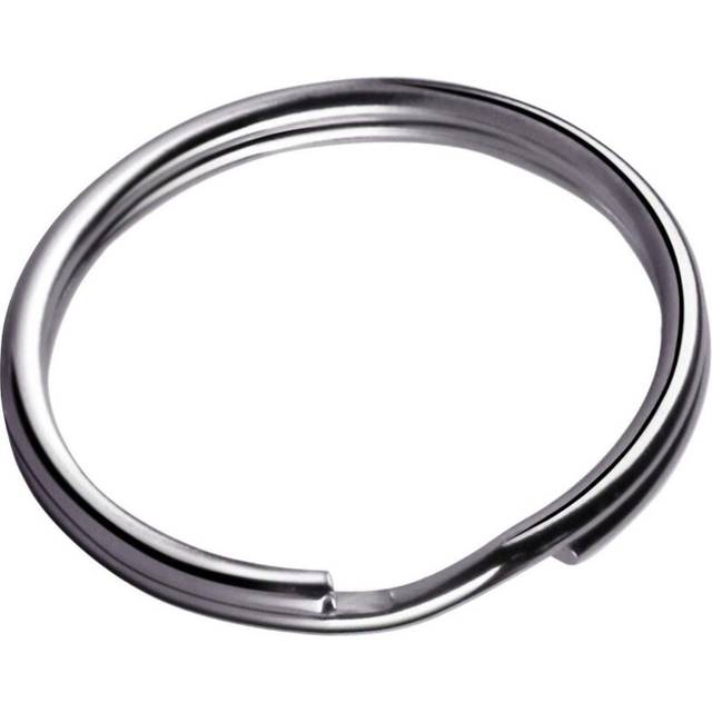 KINGFOREST 100PCS Key Rings 1 Inch  Key Rings Metal Keychain Rings Split Keyrings Flat Ring for Home Car Office Keys Attachment