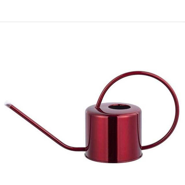 (Red, One size) Long Spout Watering Can For Indoor Plants Small Water Can Metall Vintage Watering Pot Stainless Steel - Jxlgv