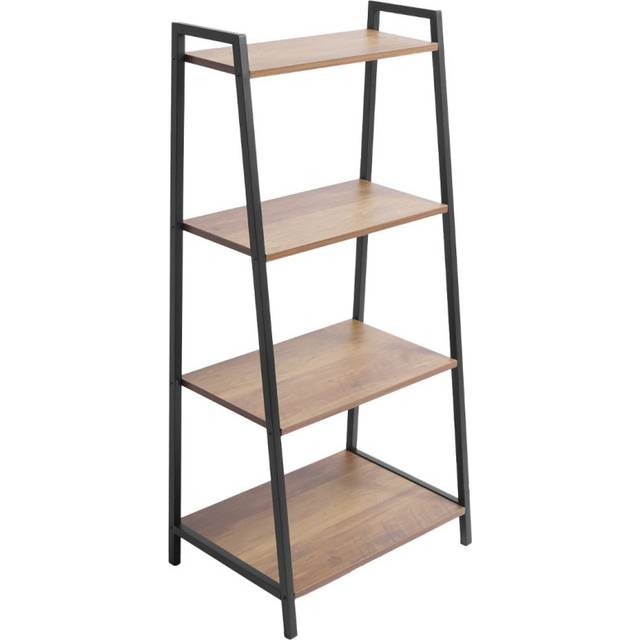 Shelving Unit 4 Tier Living Room Storage Organiser Modern Wire Home Decor Office - Natural - One Size
